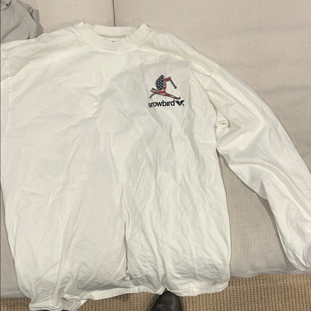 White Long Sleeve Tee